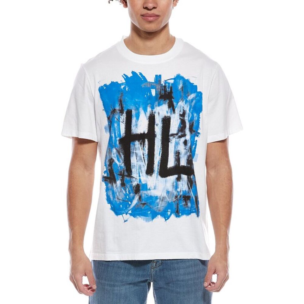 Helmut Lang Mens  Scribble T-Shirt, White
